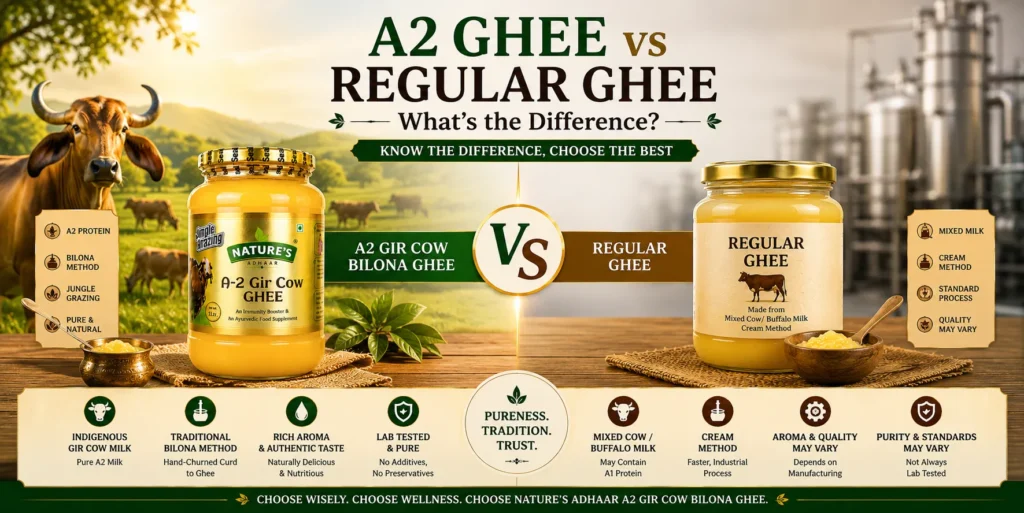 Nature’s Adhaar A2 Gir Cow Bilona Ghee