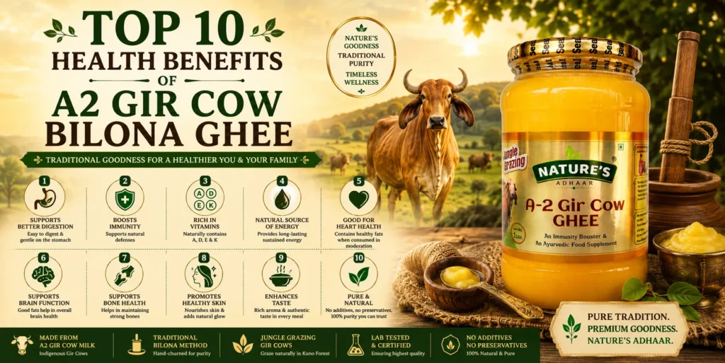 Top 10 Health Benefits of A2 Gir Cow Bilona Ghee